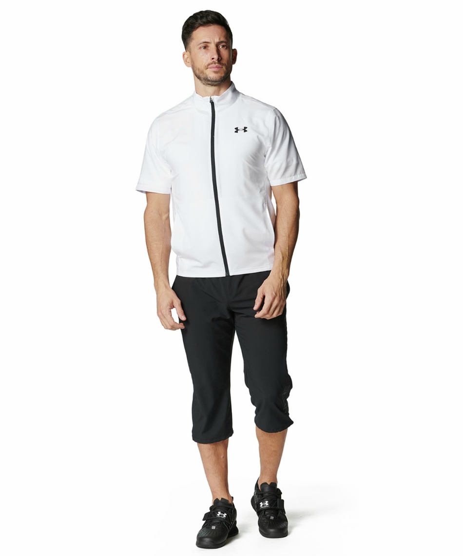 ウインドブレーカー ジャケット UA FRESH WOVEN FULL ZIP SHORT SLEEVE