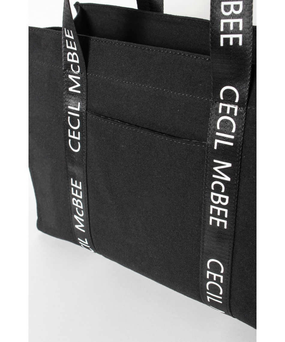 セシルマクビー グリーン(CECIL McBEE green) トートバッグ LOGO TAPE