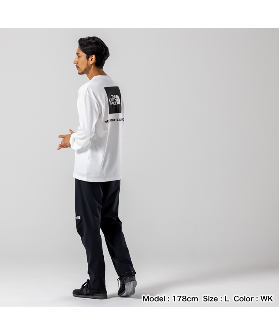 Tシャツ 長袖 ロングスリーブバックスクエアロゴティー NT32442-WK