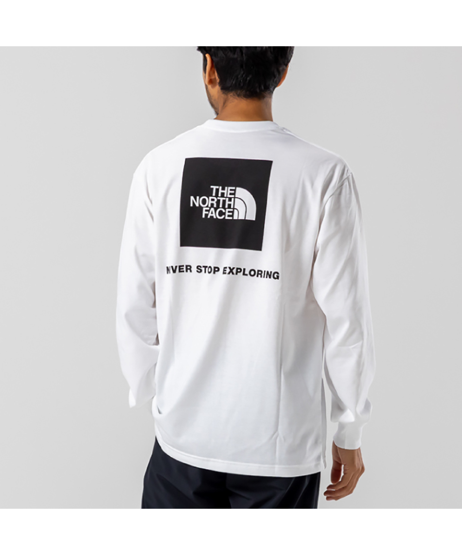 Tシャツ 長袖 ロングスリーブバックスクエアロゴティー NT32442-WK