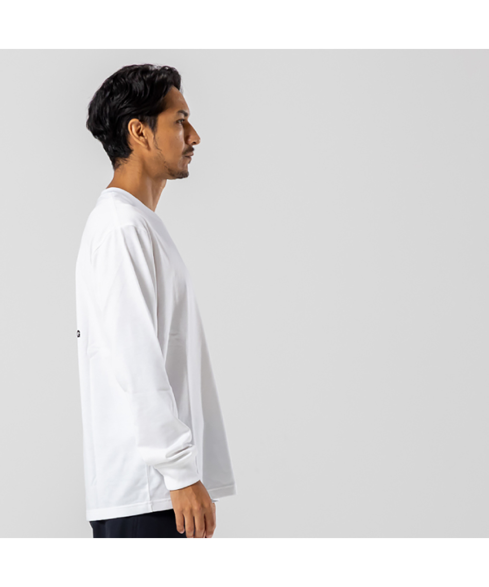 Tシャツ 長袖 ロングスリーブバックスクエアロゴティー NT32442-WK