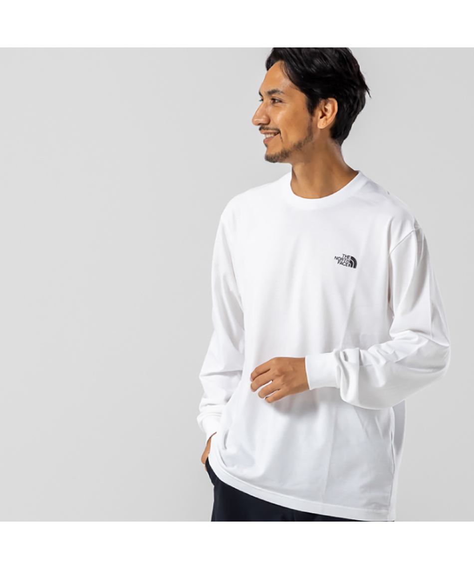 Tシャツ 長袖 ロングスリーブバックスクエアロゴティー NT32442-WK