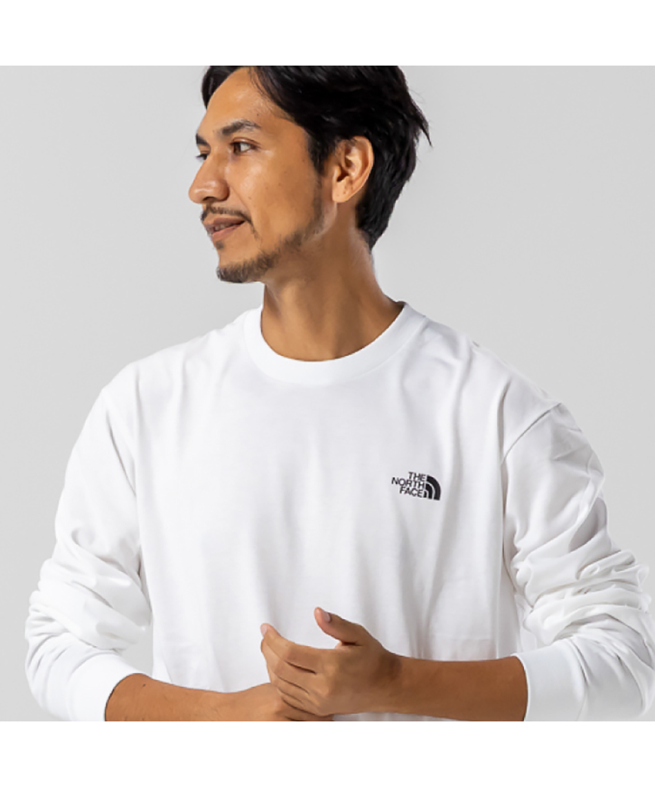 Tシャツ 長袖 ロングスリーブバックスクエアロゴティー NT32442-WK