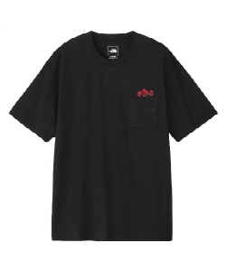 Tシャツ 半袖 ショートスリーブフラッシュドライフラワーロゴティー