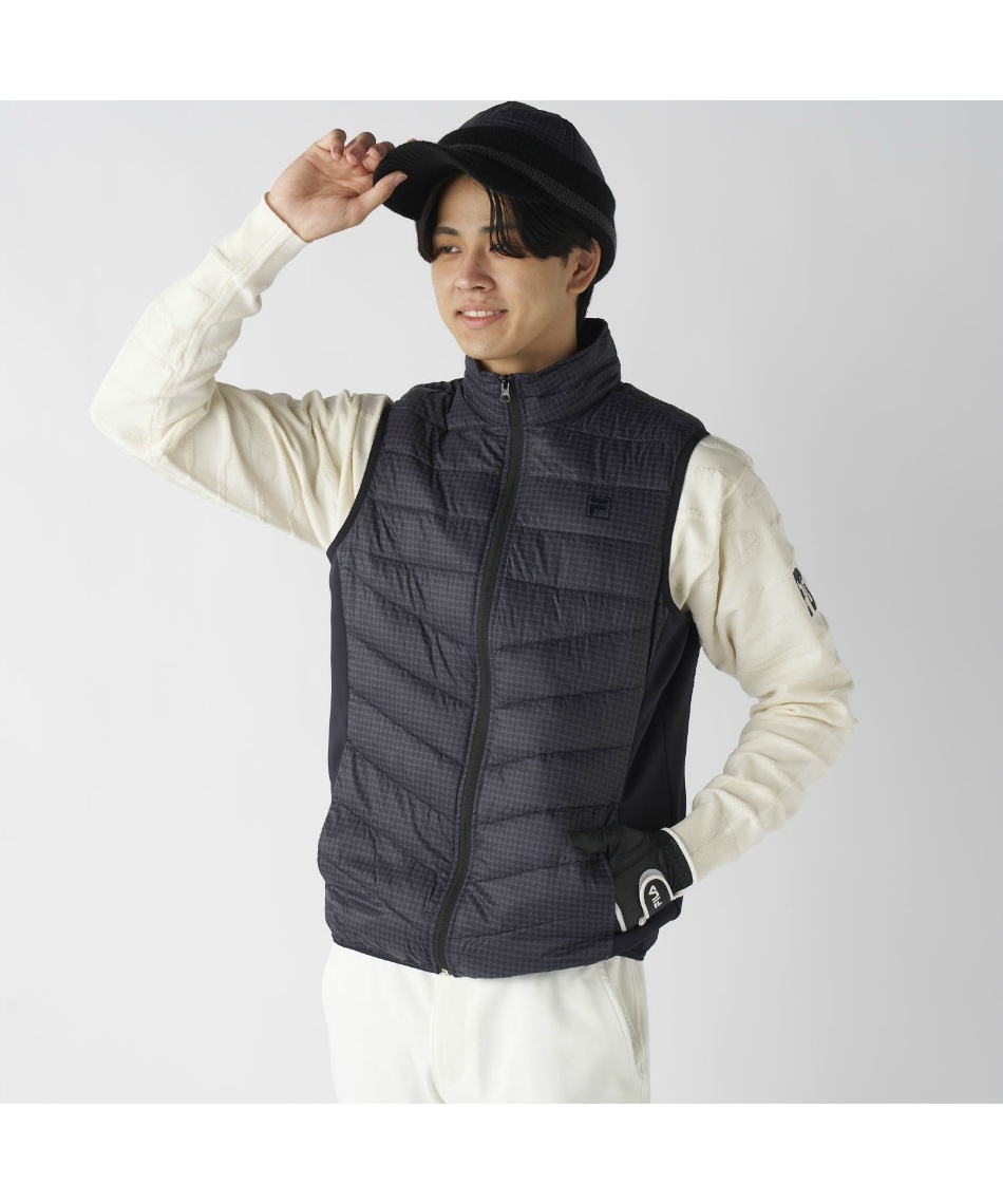 フィラ(FILA) ゴルフウェア アウターベスト 極薄ハイブリッドダウン