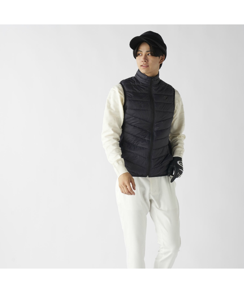 フィラ(FILA) ゴルフウェア アウターベスト 極薄ハイブリッドダウン