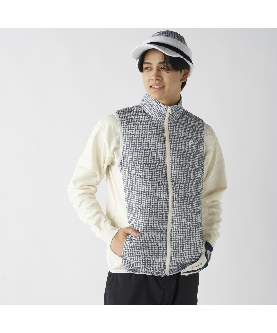 フィラ(FILA) ゴルフウェア アウターベスト 極薄ハイブリッドダウン