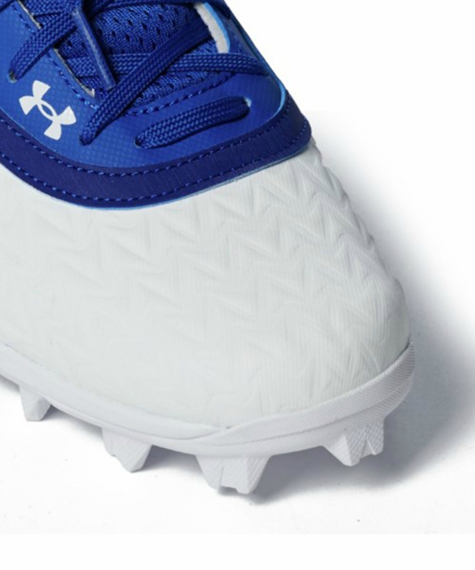 Under Armour スパイクハイカットホワイト/ブルー アンダーアーマー(UNDER ARMOUR) 野球 ポイントスパイク UAリード