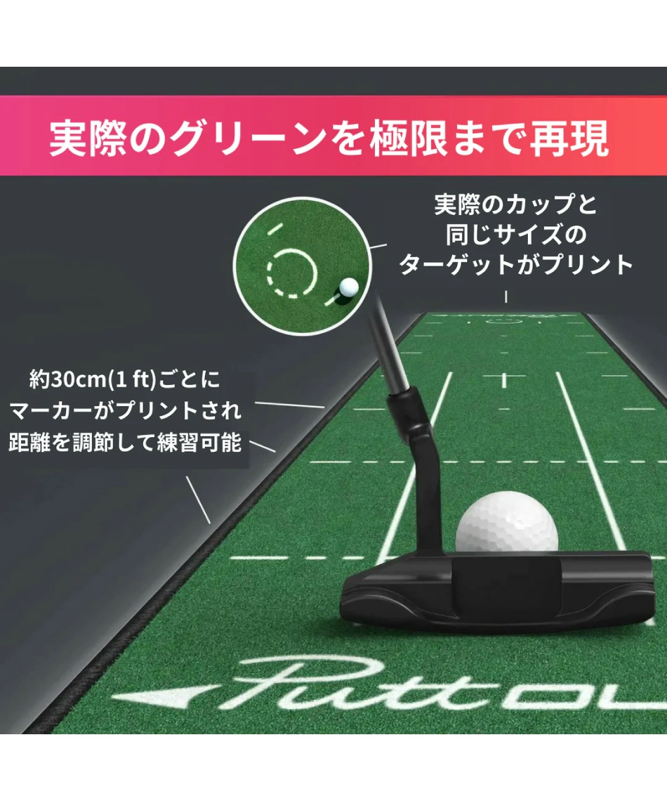 ゴルフ パターマット スリムパターマット ｽﾘﾑﾊﾟﾀｰﾏｯﾄ | スポーツ用品