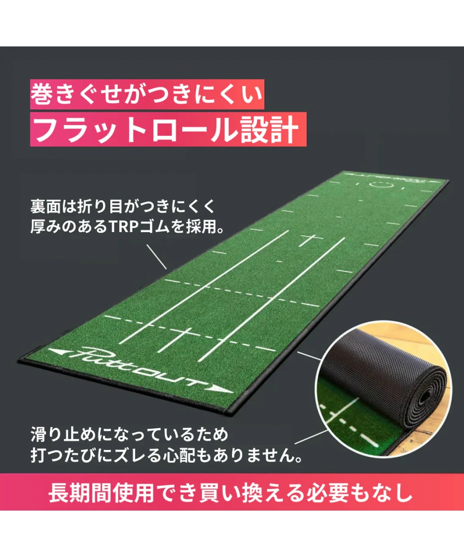 ゴルフ パターマット スリムパターマット ｽﾘﾑﾊﾟﾀｰﾏｯﾄ | スポーツ
