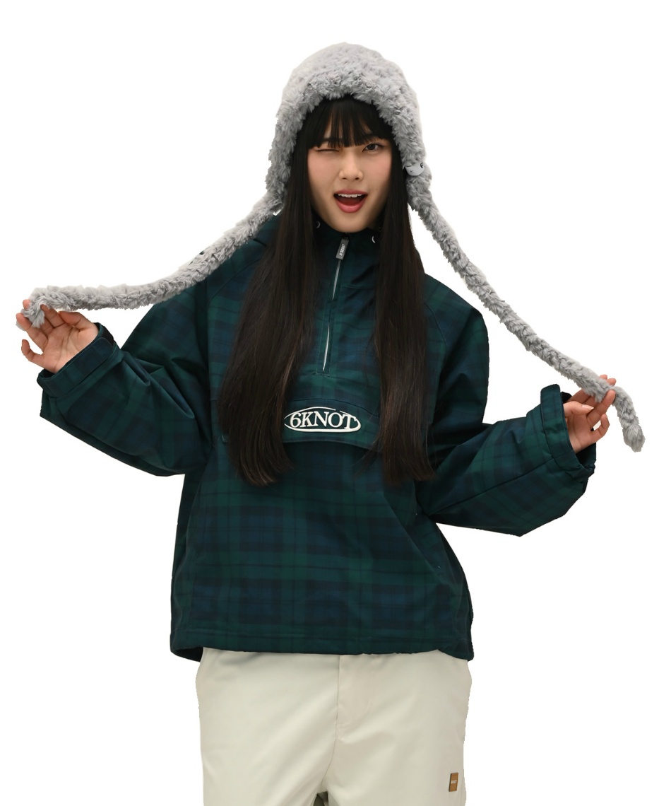 l|Cg180pt yzVbNXmbg(6KNOT) Xm[{[hEFA WPbg CHECK ANORAK `FbNAmbN 6K2514 y25-26 2026fz fB[X GRN TARTAN M