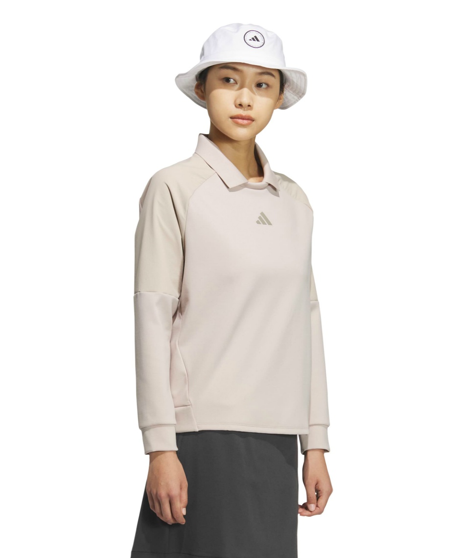 アディダス ビヨンド ザ コース ファブリックミックス プルオーバースウェット JWJ87 レディース ゴルフウェア ゴルフ 2025秋冬モデル adidas 日本正規品 アディダス(adidas) ゴルフウェア スウェット ビヨンド ザ コース