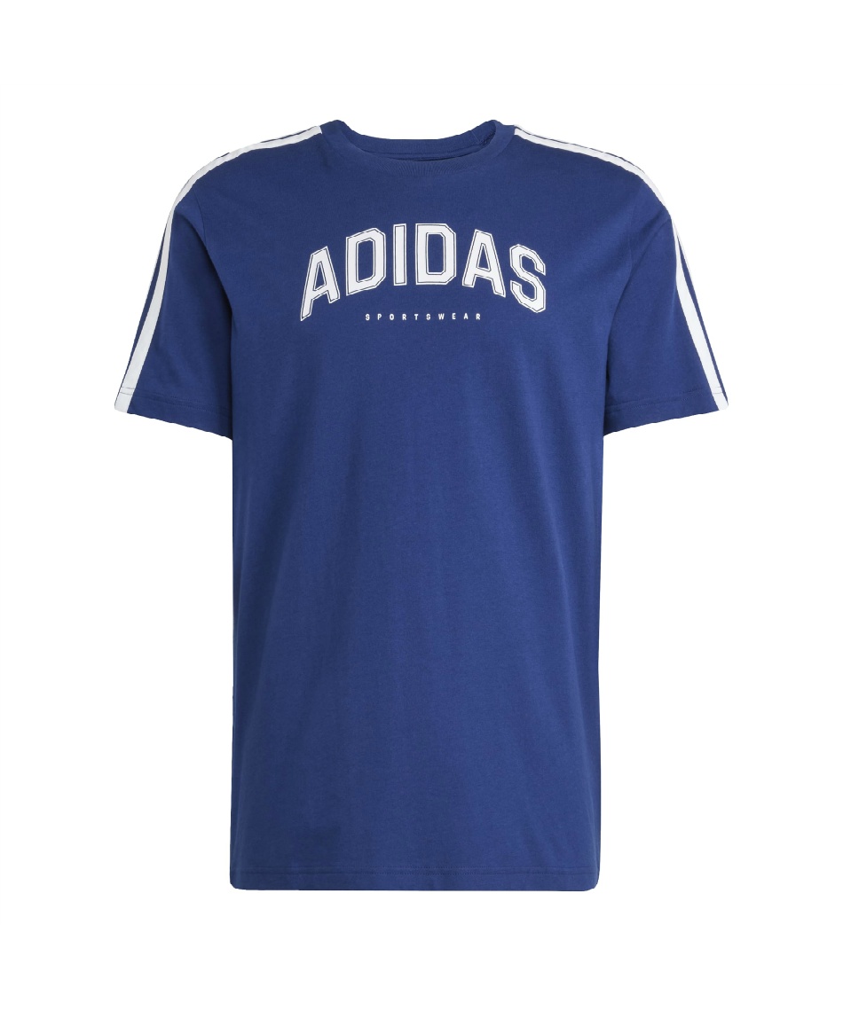 【アディダス】ゴルフウェア　シャツ　ネイビー　M　美品 半袖 総柄 Y2K アディダス adidas ゴルフ スポーツウエア シャツ 半袖