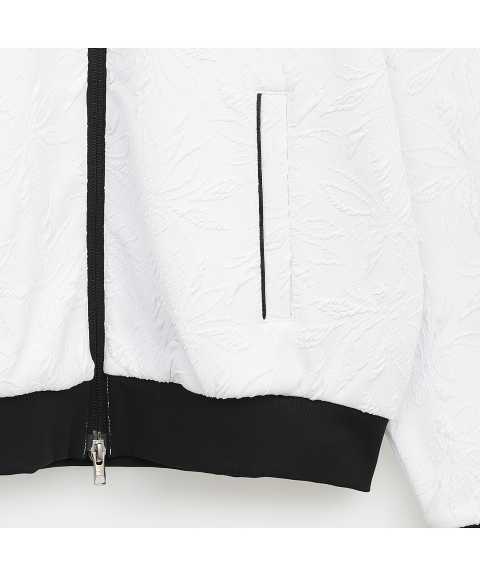 キャロウェイ　パイルジャカード　フルジップ　スウェット　ブルゾン　長袖　白 キャロウェイ パイルジャカード フルジップ スウェット ブルゾン 長袖