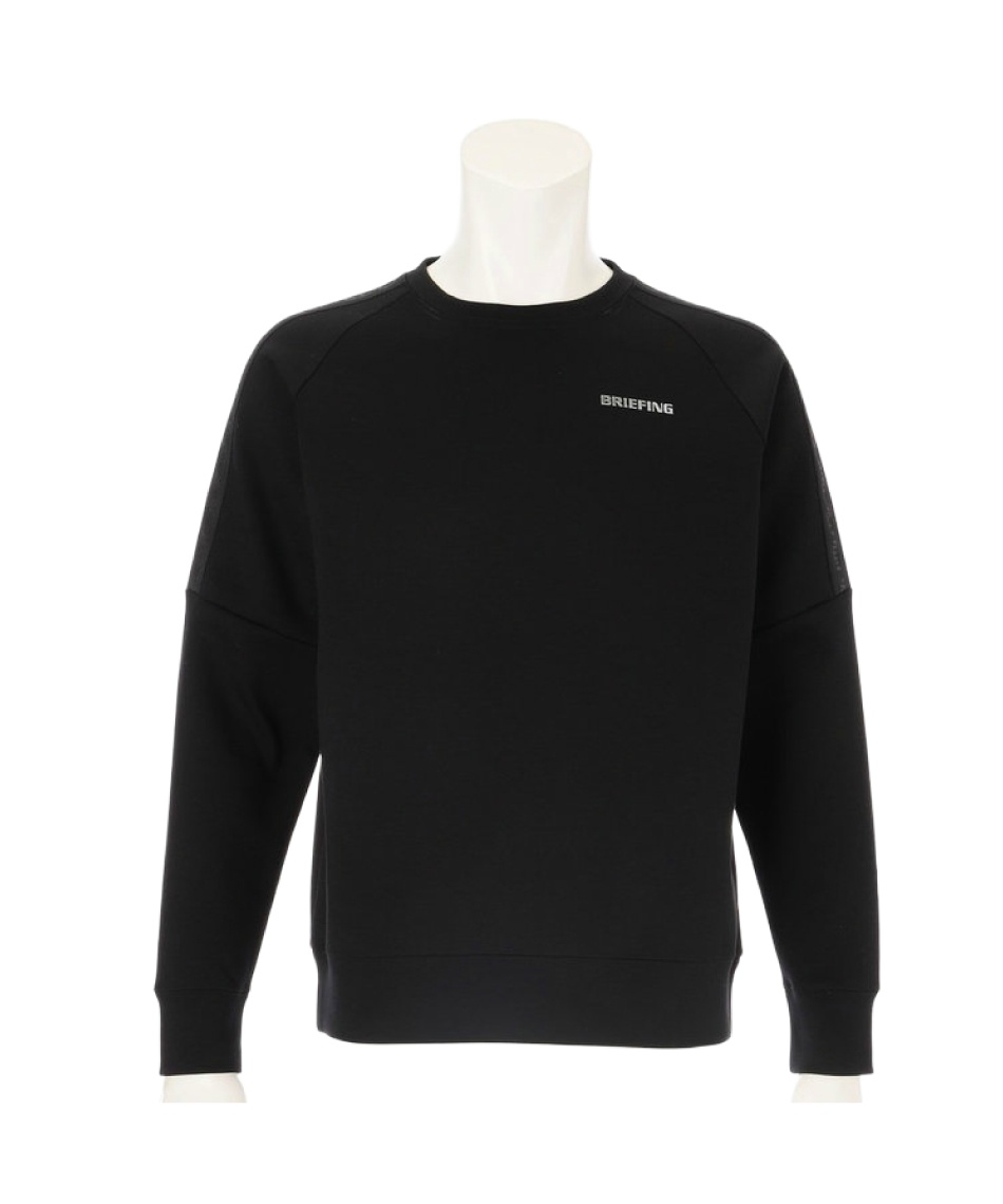 l|Cg310pt yzu[tBO(BRIEFING) StEFA Vc WARM LOGO LINE CREWNECK BRG253M38 y2025NH~fz Y 010BLACK L