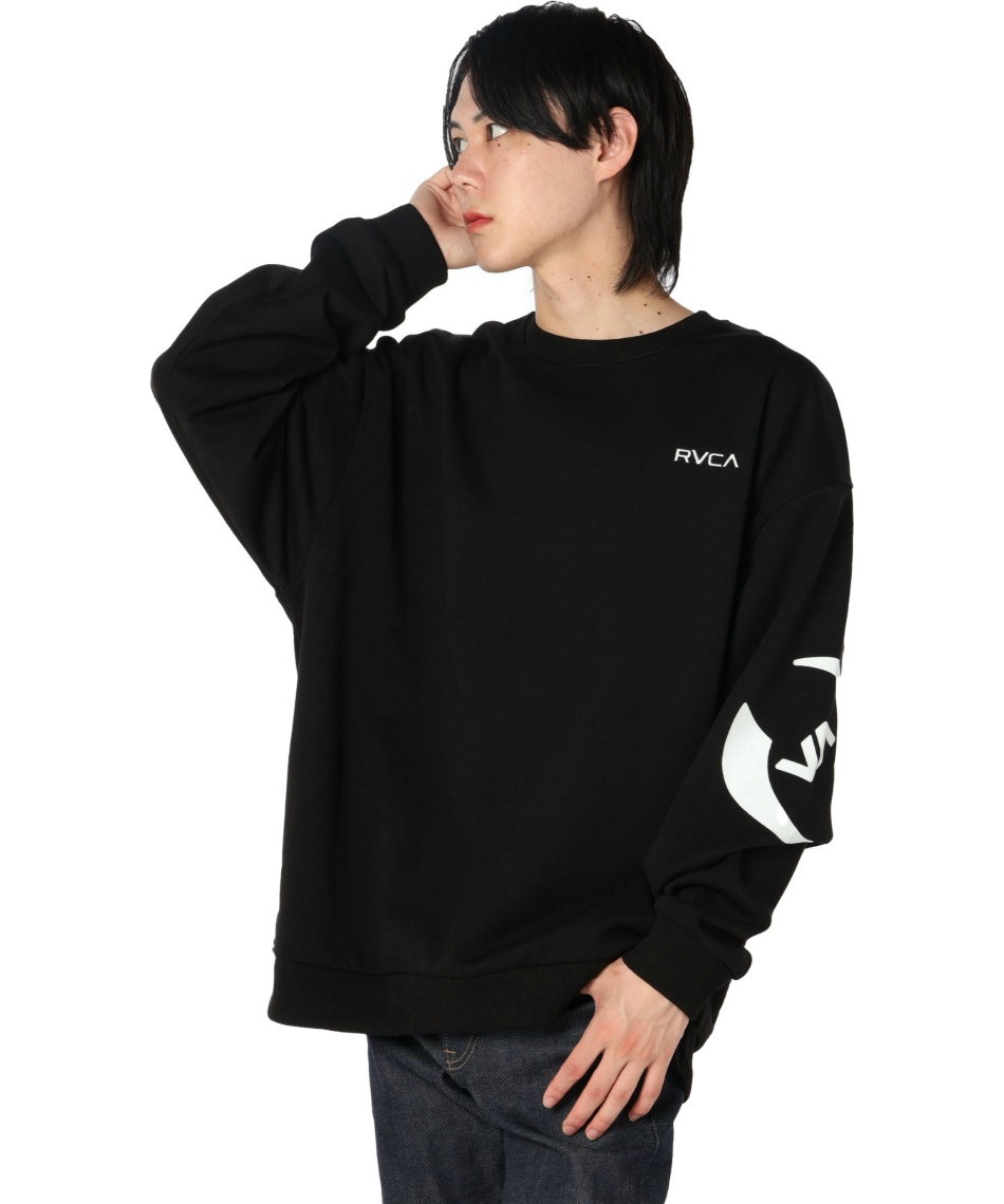 獲得ポイント90pt 9% OFF/SALE 【送料無料】ルーカ(RVCA) スウェット STACKHOUSE CW BF042003 メンズ BLK XL