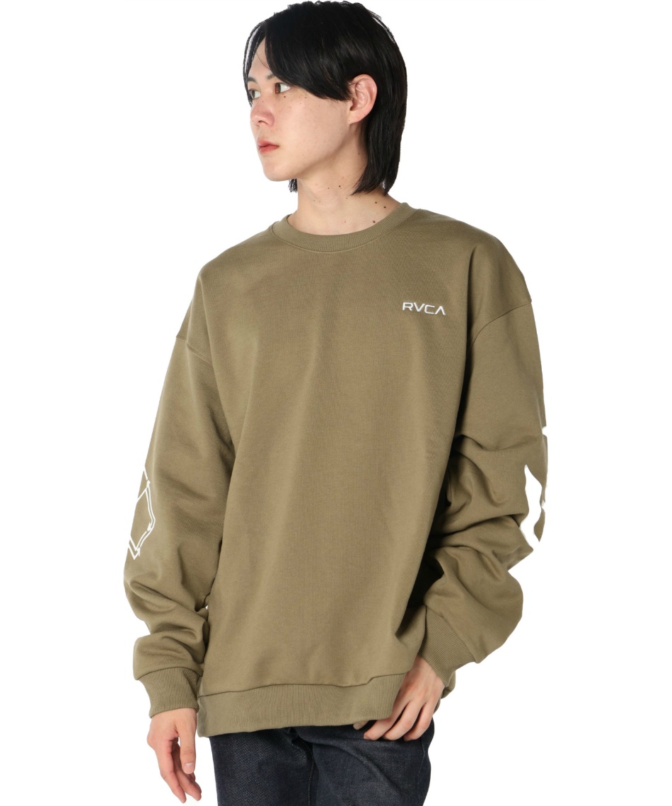 獲得ポイント90pt 9% OFF/SALE 【送料無料】ルーカ(RVCA) スウェット STACKHOUSE CW BF042003 メンズ COY L