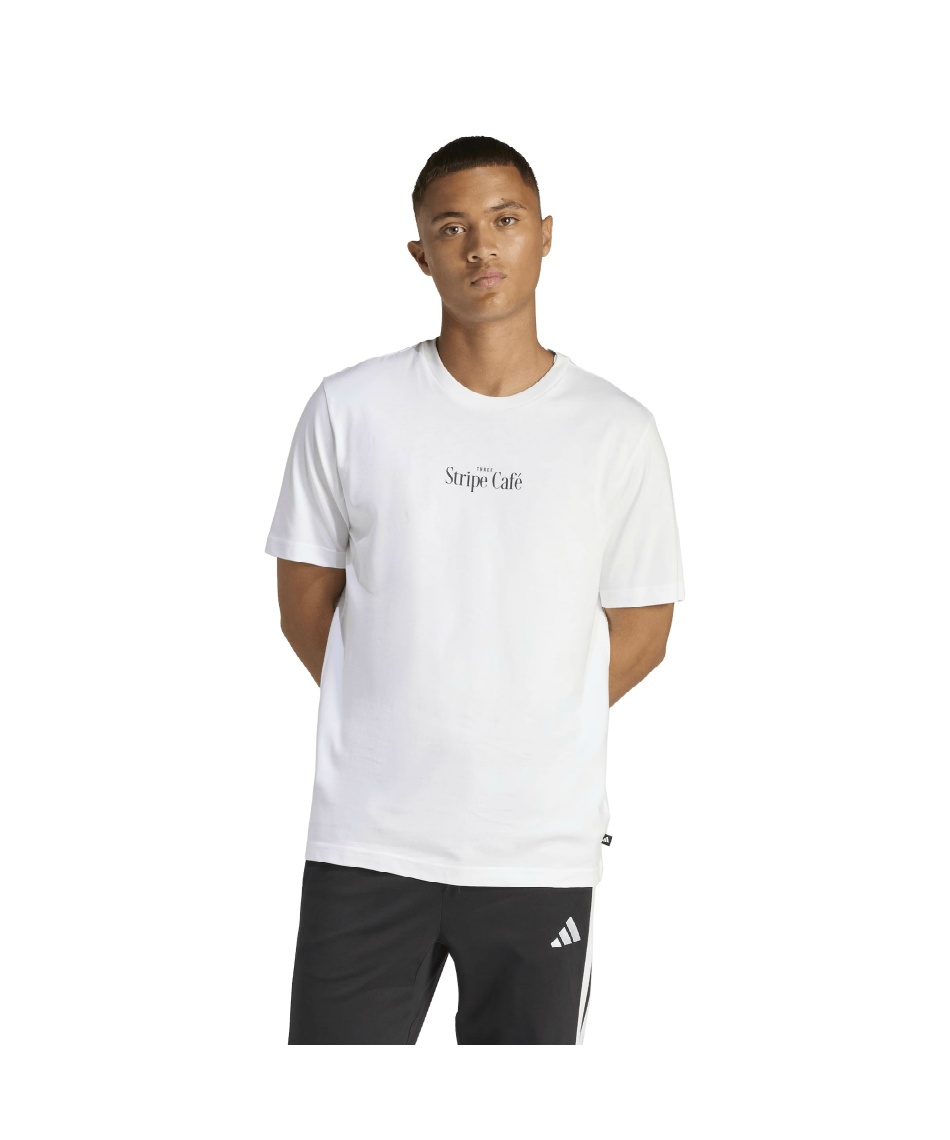 tシャツ　ホワイト Tシャツ 半袖 コーヒー カフェ ドーナッツ ボックス グラフィックT