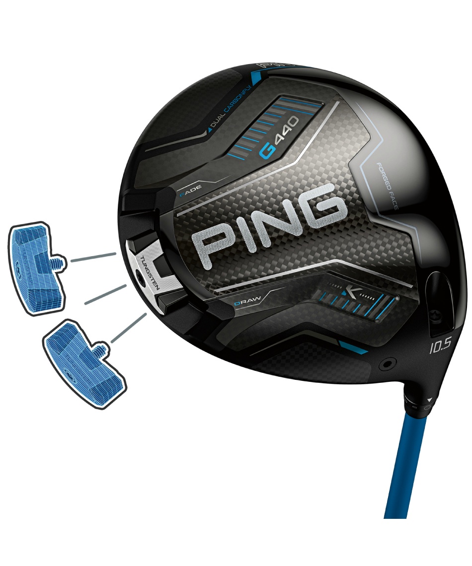 ゴルフクラブ ドライバー PING TOUR 2.0 BLACK 65/75 カーボンシャフト