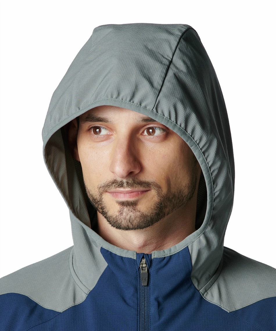 ウインドブレーカー ジャケット UA WOVEN FULL-ZIP HOODIE 6015051-408