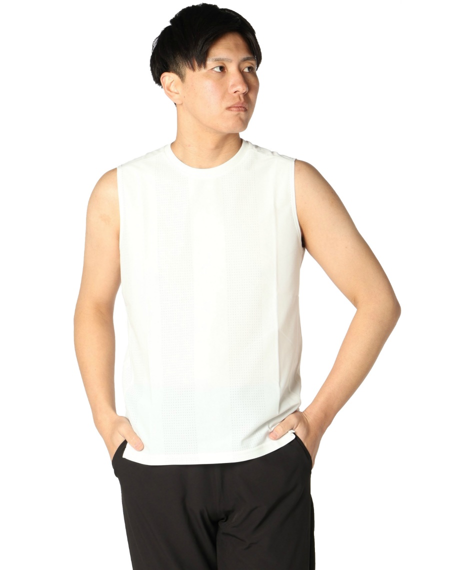 ランニングウェア Tシャツ ノースリーブ 軽量ジャガードノースリーブ