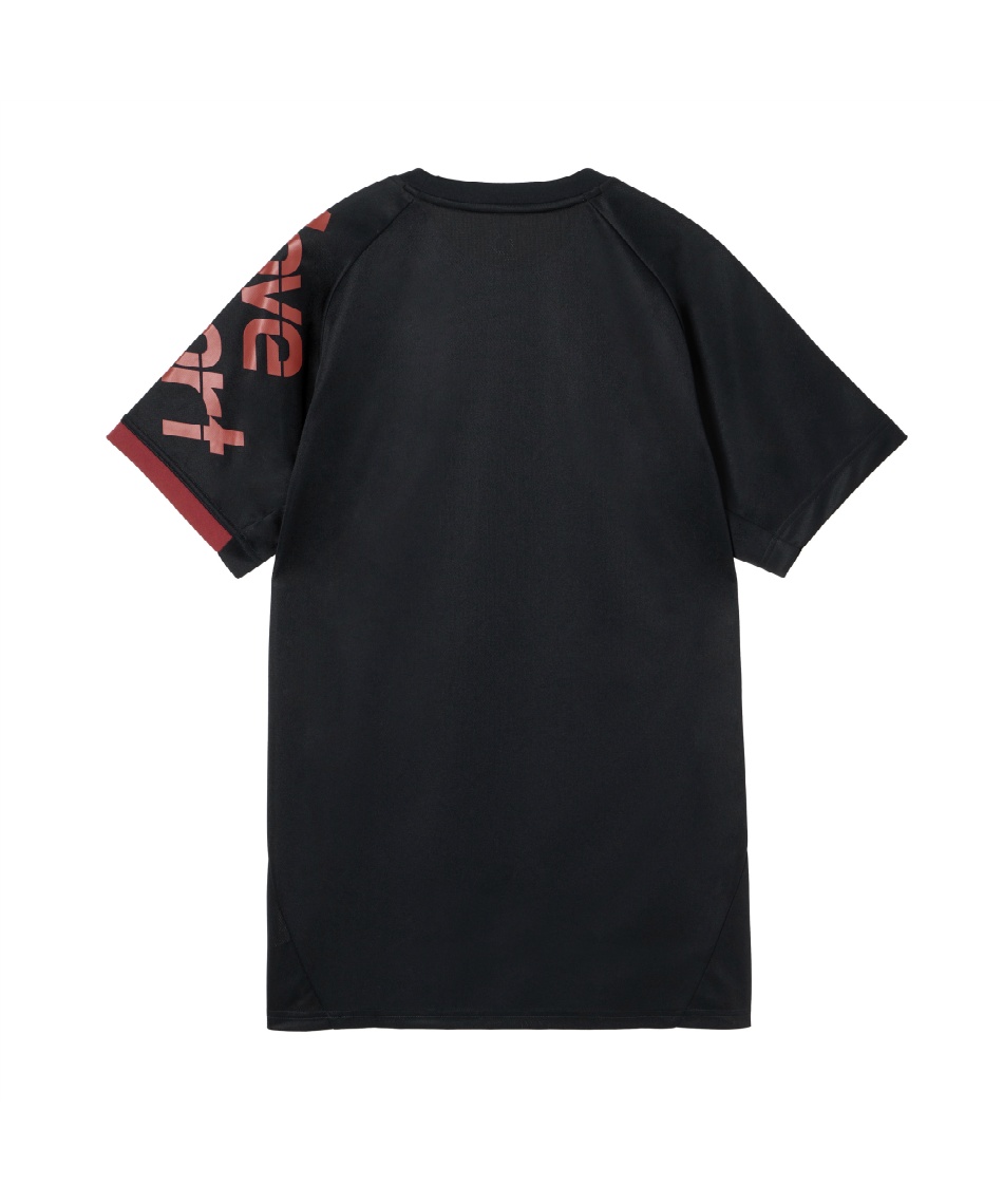 バレーボール用半袖シャツ 黒/赤 デサント(DESCENTE) バレーボールウェア 半袖シャツ 半袖プラクティス