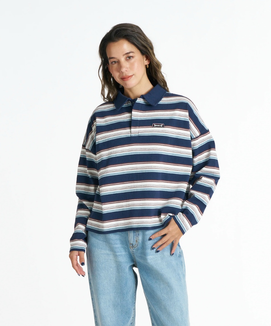ロキシー(ROXY) ポロシャツ 長袖 BUTTERFLY POLO バタフライロゴ