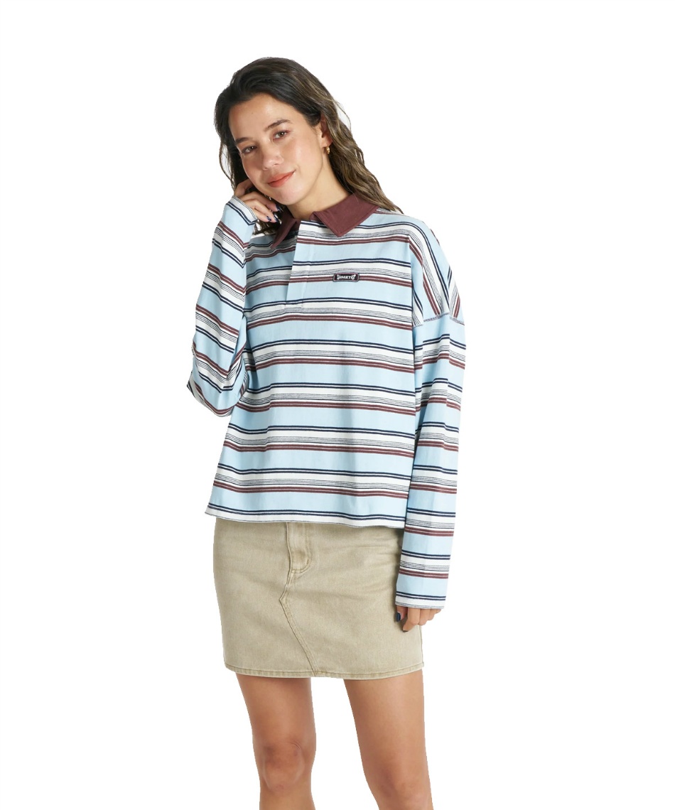 ロキシー(ROXY) ポロシャツ 長袖 BUTTERFLY POLO バタフライロゴ