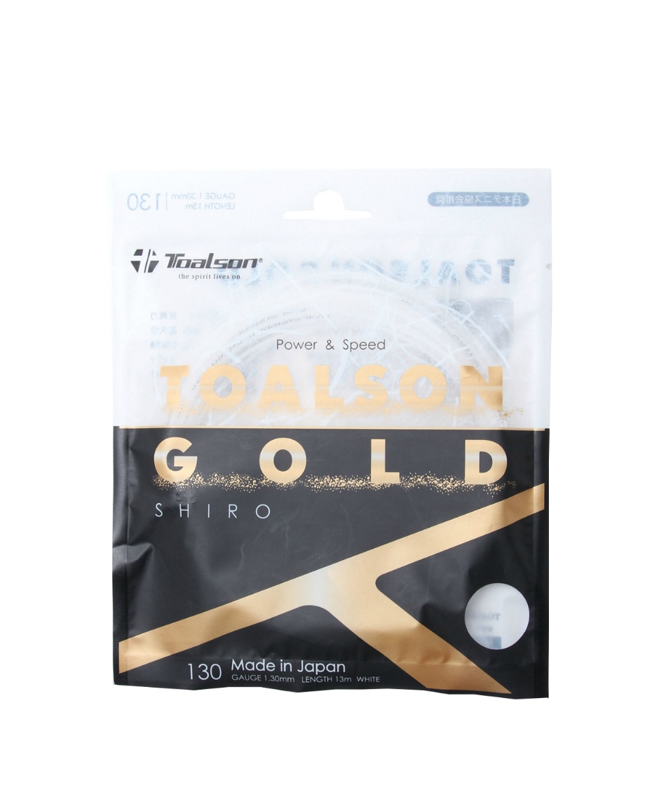 トアルソン(TOALSON) テニスガット 硬式 単張り TOALSON GOLD 130 SHIRO トアルソンゴールド130シロ 7403080W