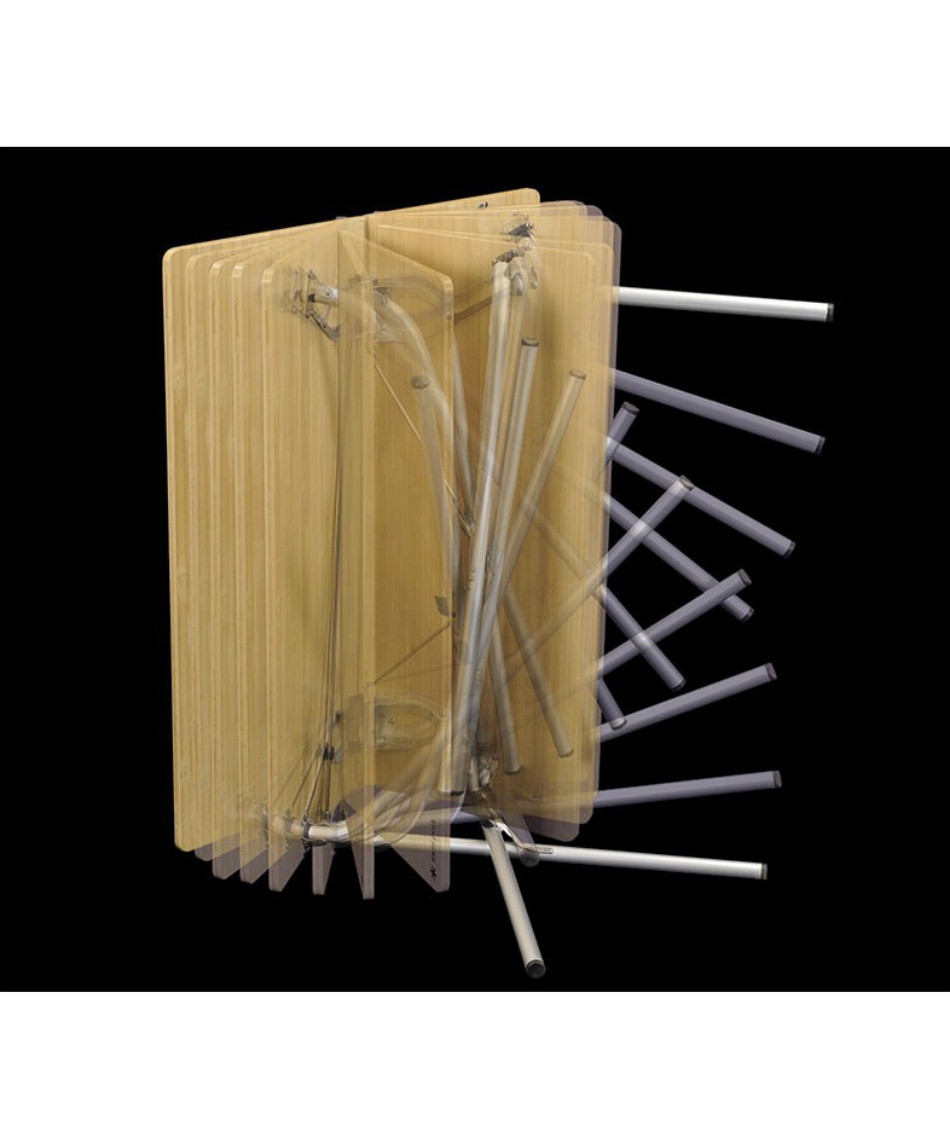 アウトドアテーブル 90㎝ ワンアクションテーブル竹 LV-010TR