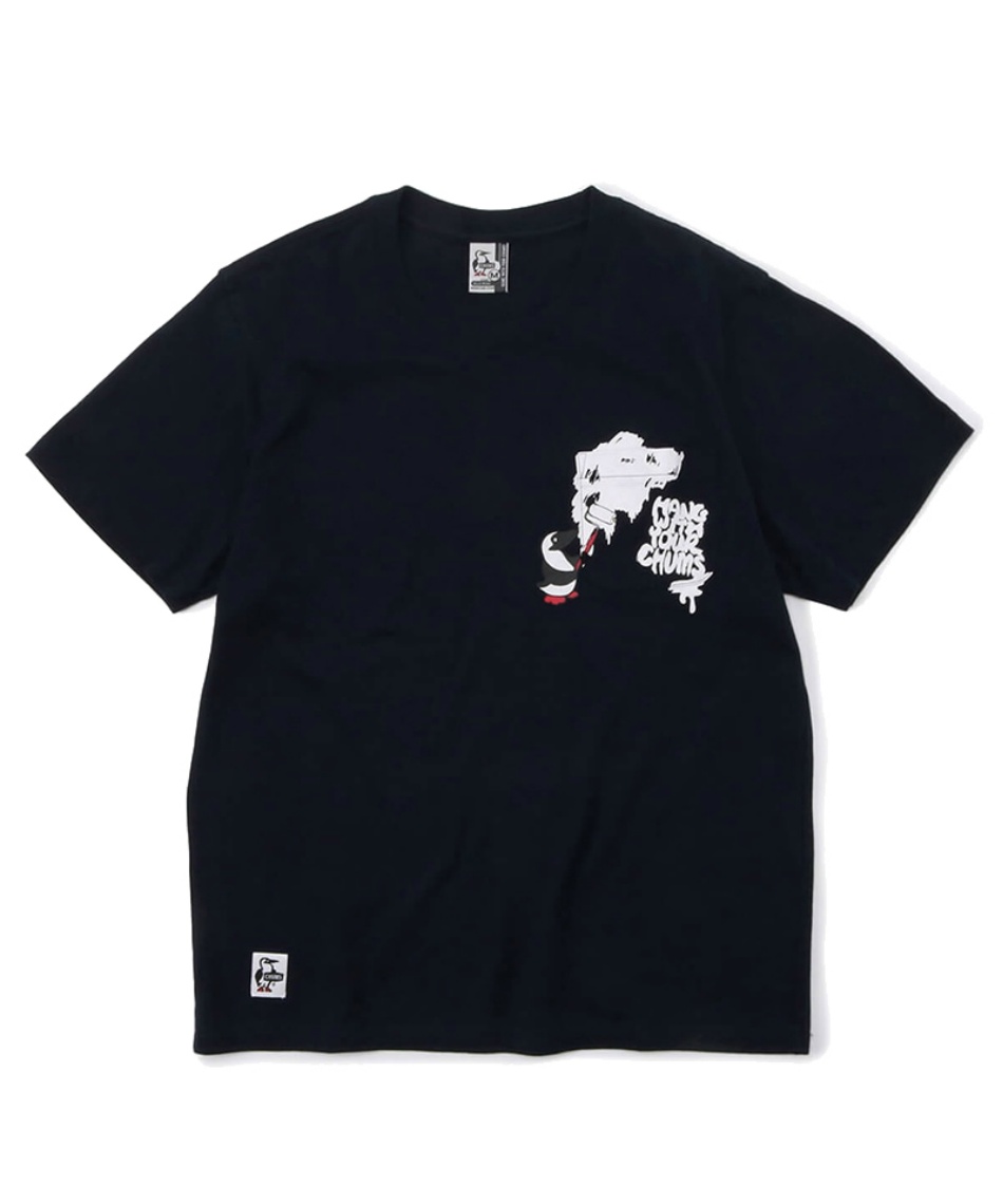 チャムス Chums Tシャツ 半袖 ブービーペインティングポケットtシャツ Booby Painting Pocket T Shirt Ch11 1860 Navy スポーツ用品ならヒマラヤオンラインストア 公式