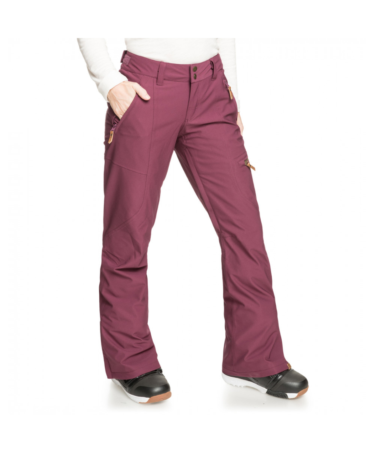 ロキシー スノーボードウェア パンツ スリム ワインレッド ロキシー(ROXY) スノーボードウェア パンツ CABIN PT SLIM FIT 15K