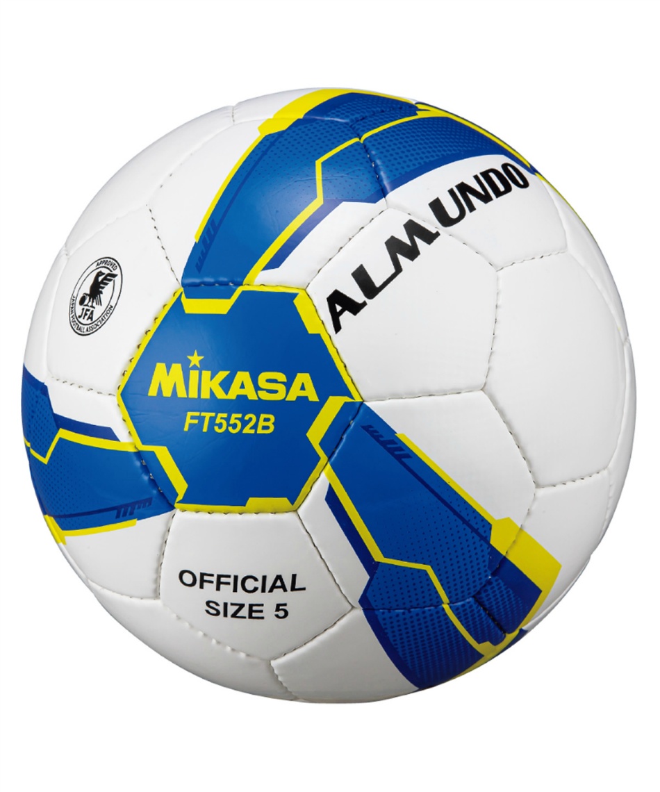 サッカーボール 5号球 検定球 ALMUNDO 検定球 手縫い BLY FT552-B-BLY