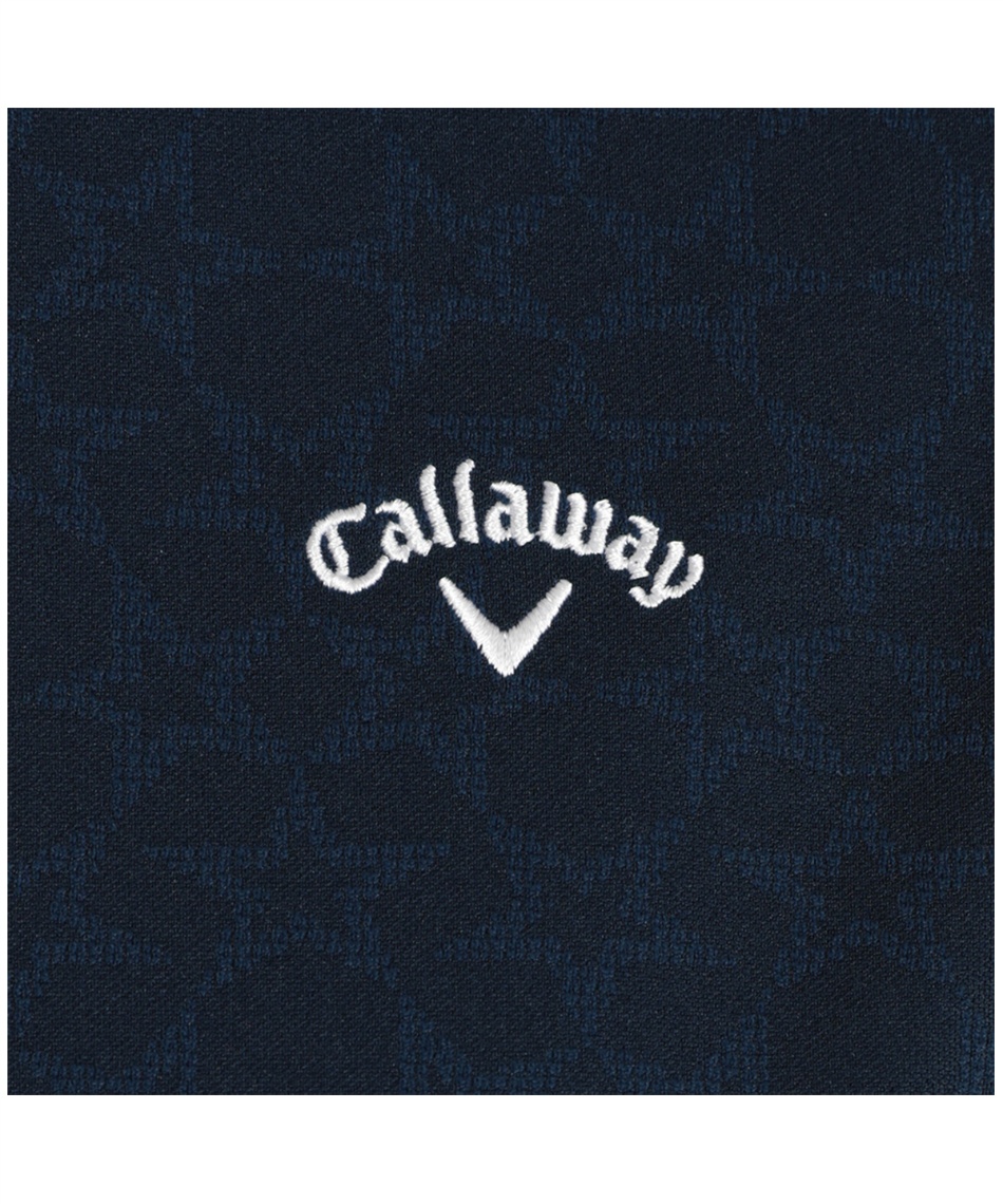 Callaway キャロウェイ　モックネック　星柄　半袖　赤　M　美品 : [キャロウェイ] メンズ 半袖 モックネックシャツ (吸汗