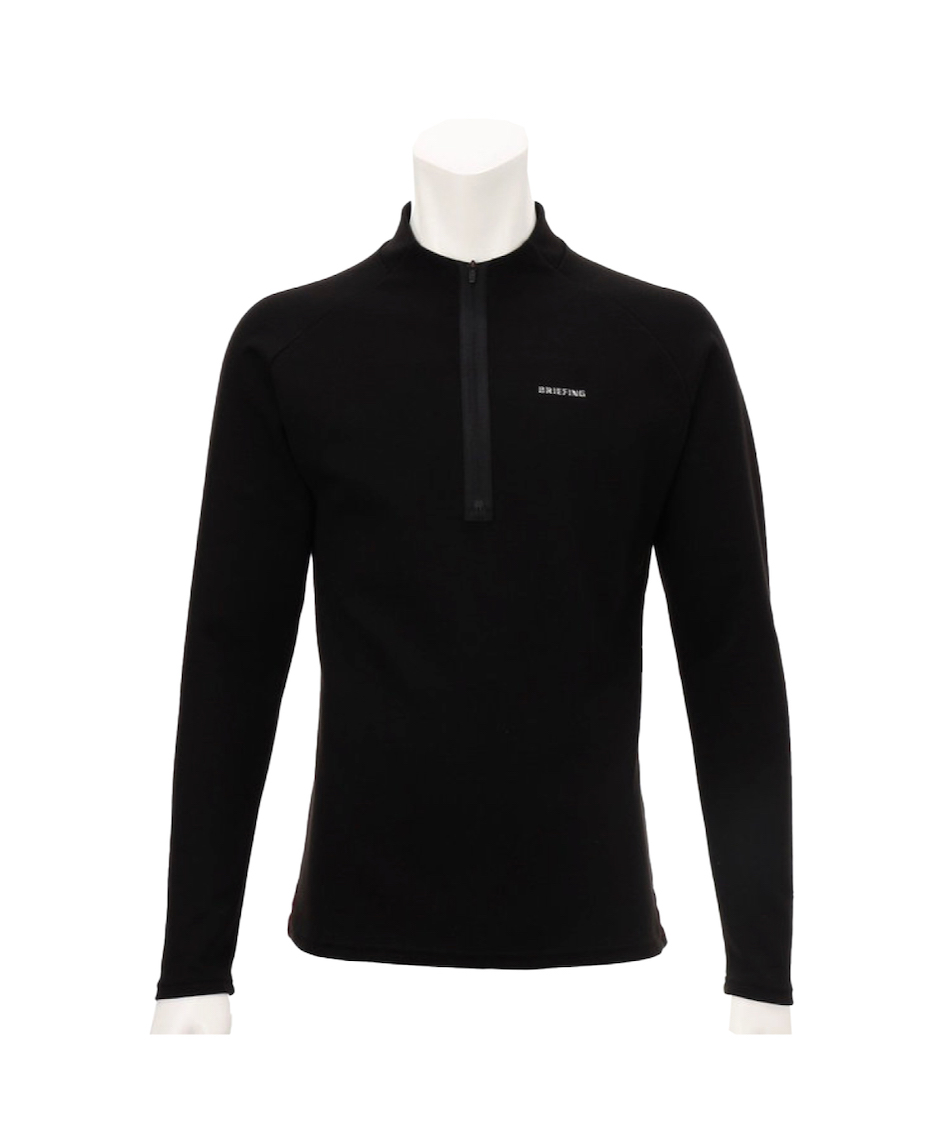 ⓁBRIEFING GOLF ブリーフィングゴルフ 背面ロゴハーフジップシャツ紺 BRIEFING GOLF ブリーフィング ゴルフ モックシャツ メンズ 長袖