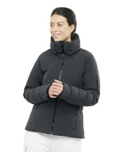 moca様　SALOMON 　スキーウェア　ダウンジャケット　フード付　ブラック サロモン(salomon) スキーウェア ジャケット インサレーション