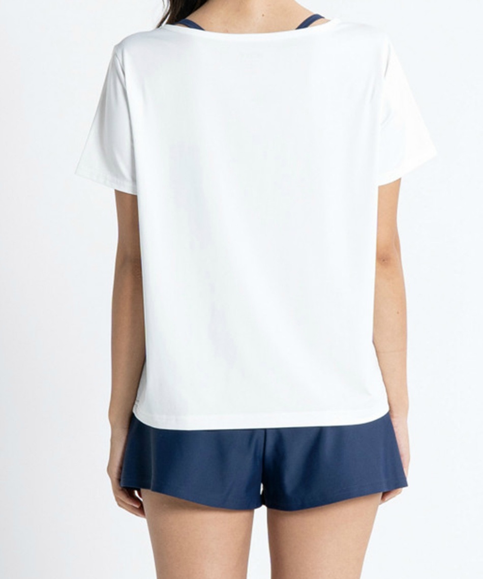 ロキシー(ROXY) 水着 タンキニ STEP ラッシュTシャツ付き 水着 3点