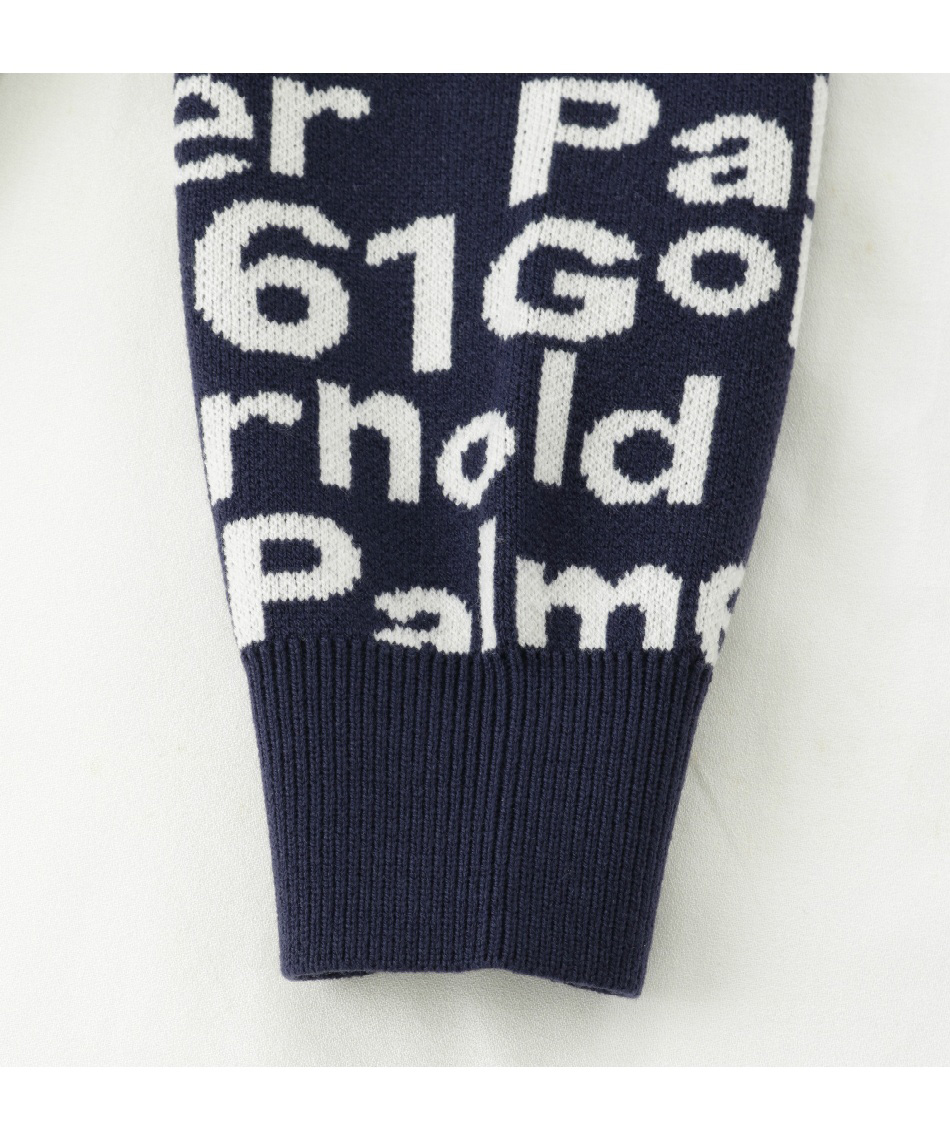 ゴルフウェア セーターロゴジャガードクルーニットセーターAP220204A07