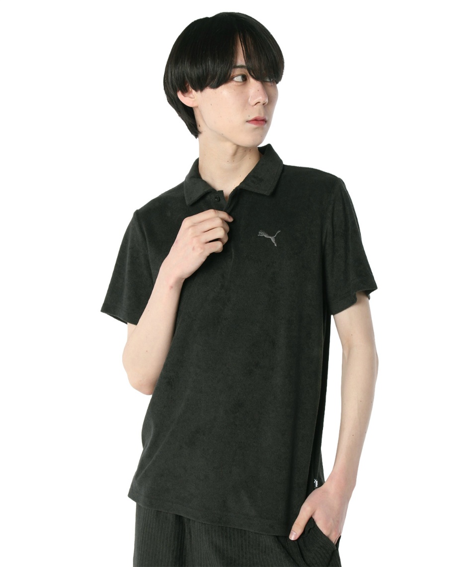 獲得ポイント46pt プーマ(PUMA) ポロシャツ 半袖 サマーパック パイル 半袖 ポロシャツ 680676 メンズ 01BK M