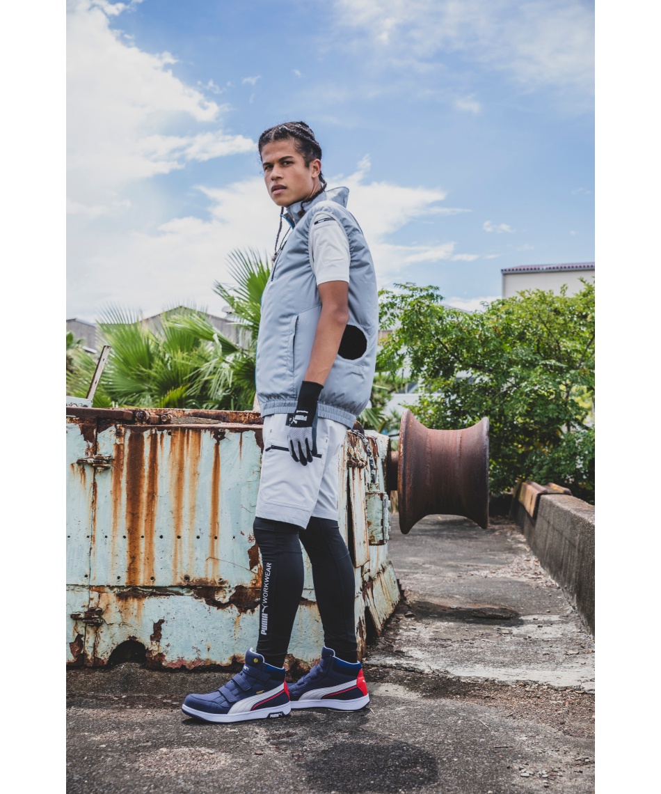 作業ウェア PUMA エアツイスト ファン 装着用 ベスト AT-8012N