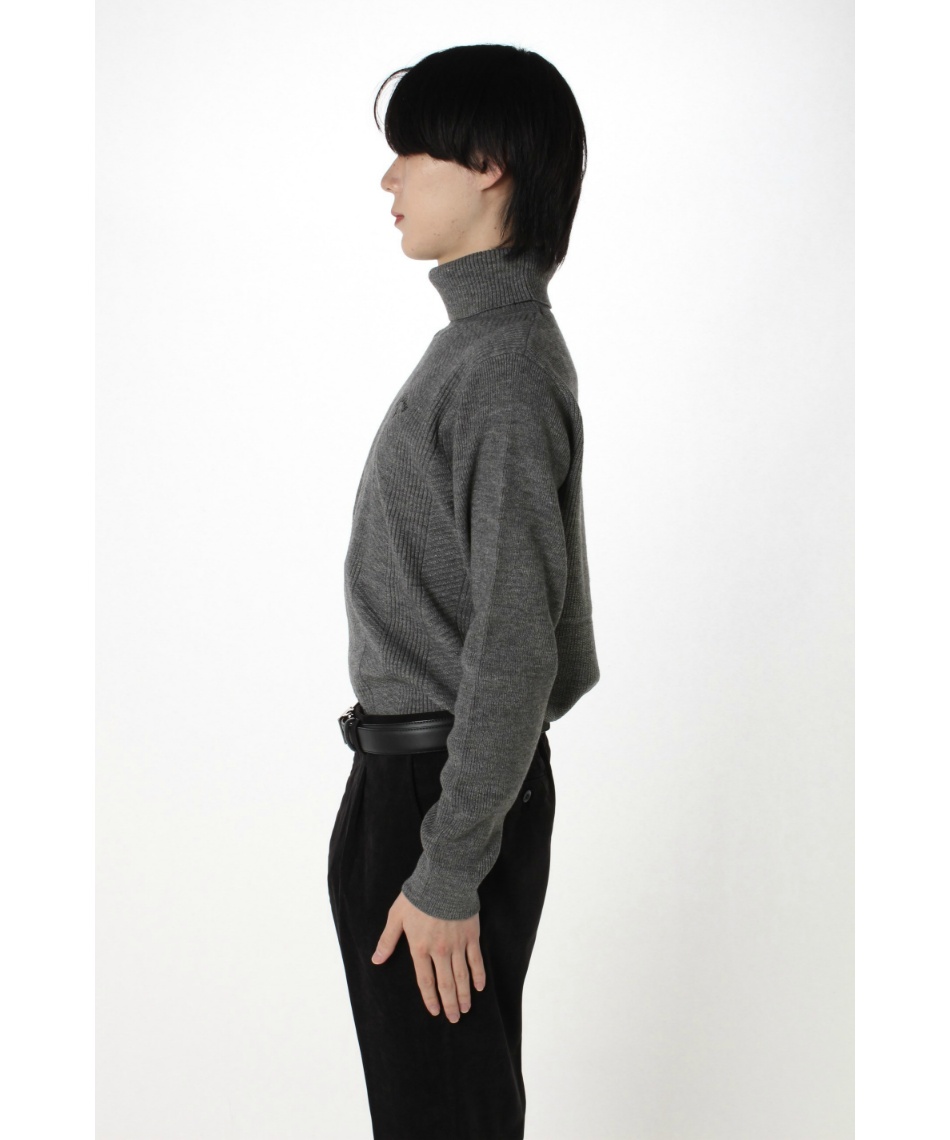 ゴルフウェア セーター 畦編みタートルネックニット MENS C24218107