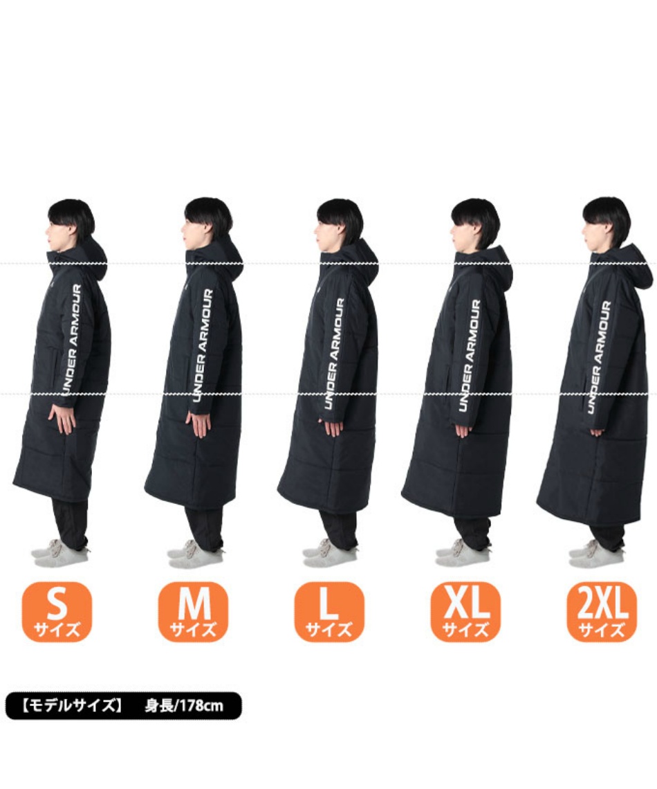 ロングコート UAロゴ ロングコート 1388242-001 | スポーツ用品なら