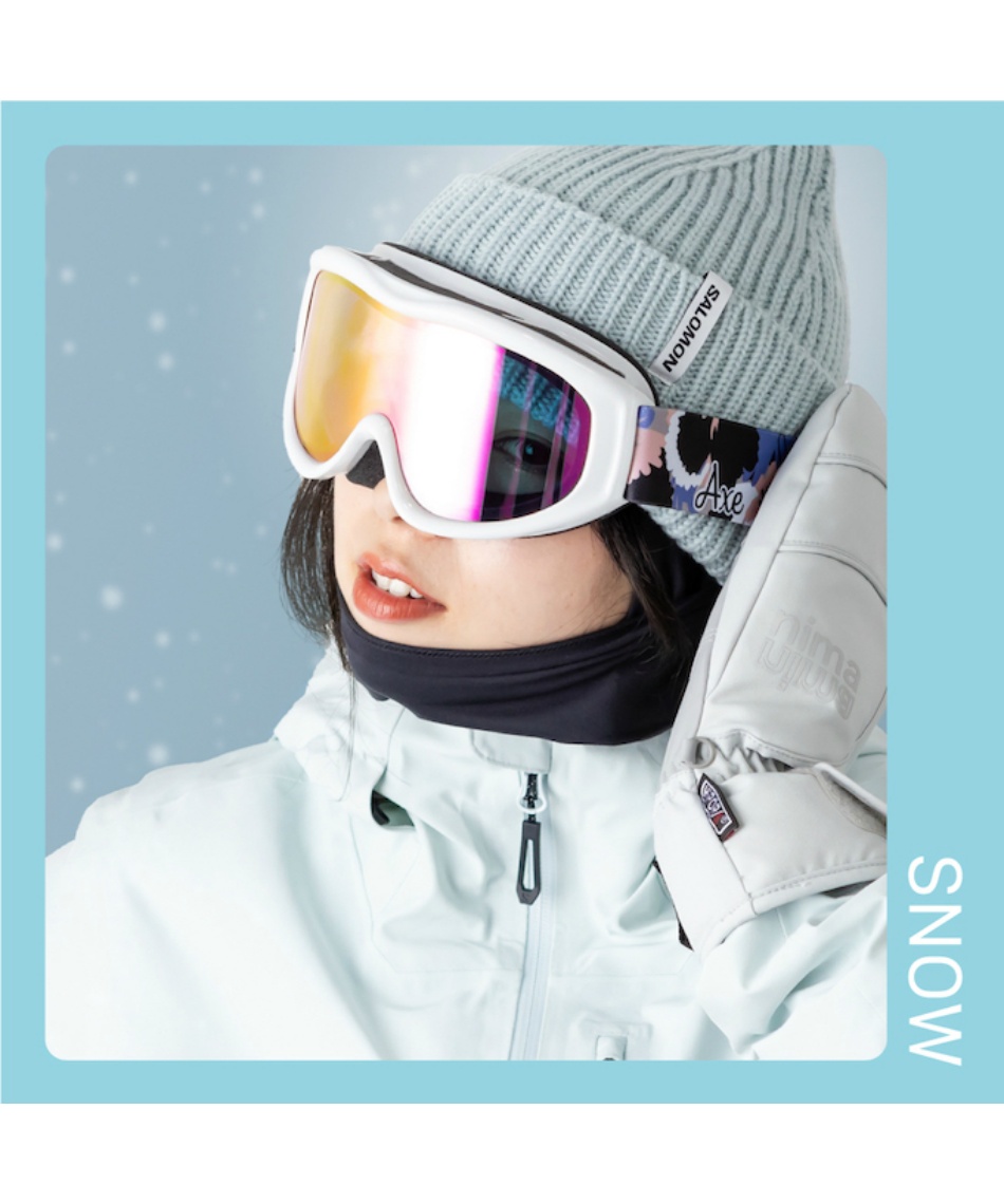 アックス(AXE) スキー スノーボードゴーグル 眼鏡対応 レディース 眼鏡