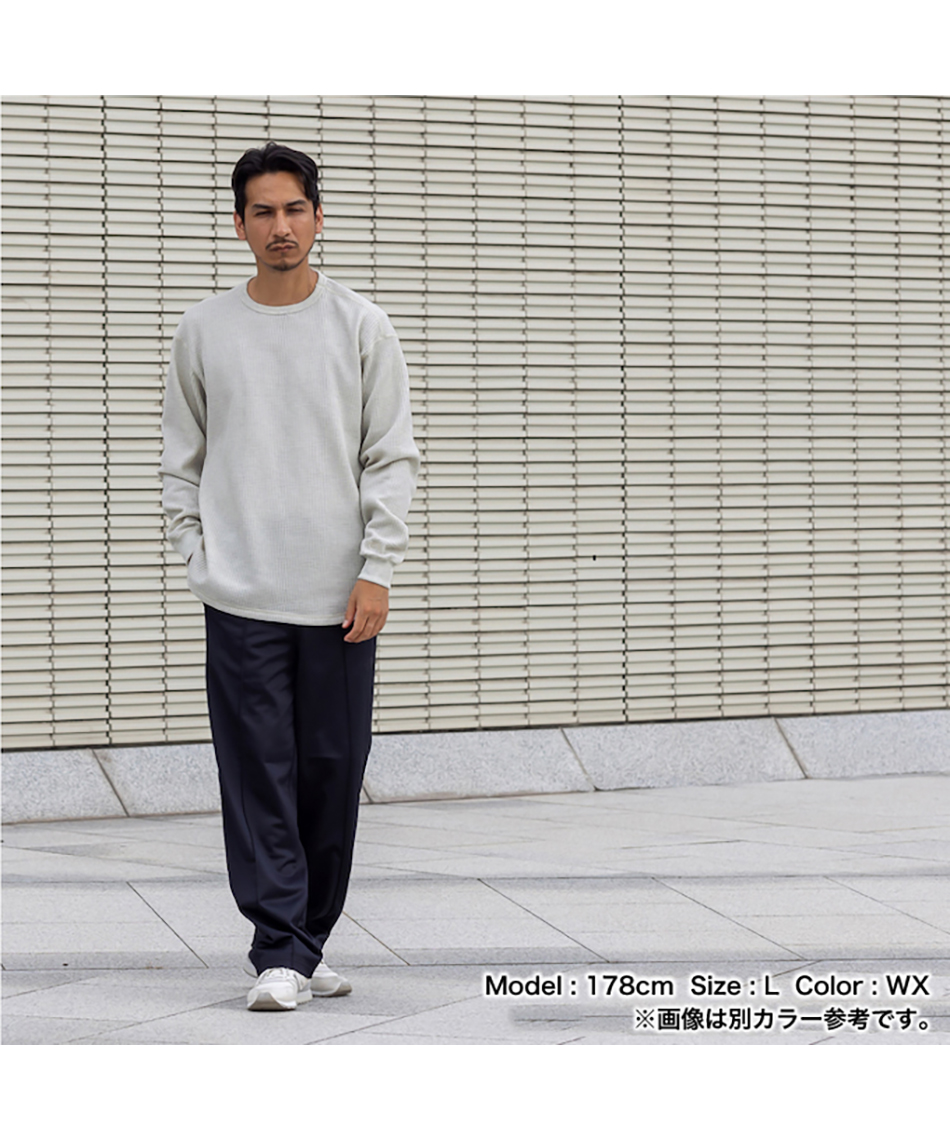 Tシャツ 長袖 ロングスリーブウォームワッフルクルー NT62436 Z 【国内