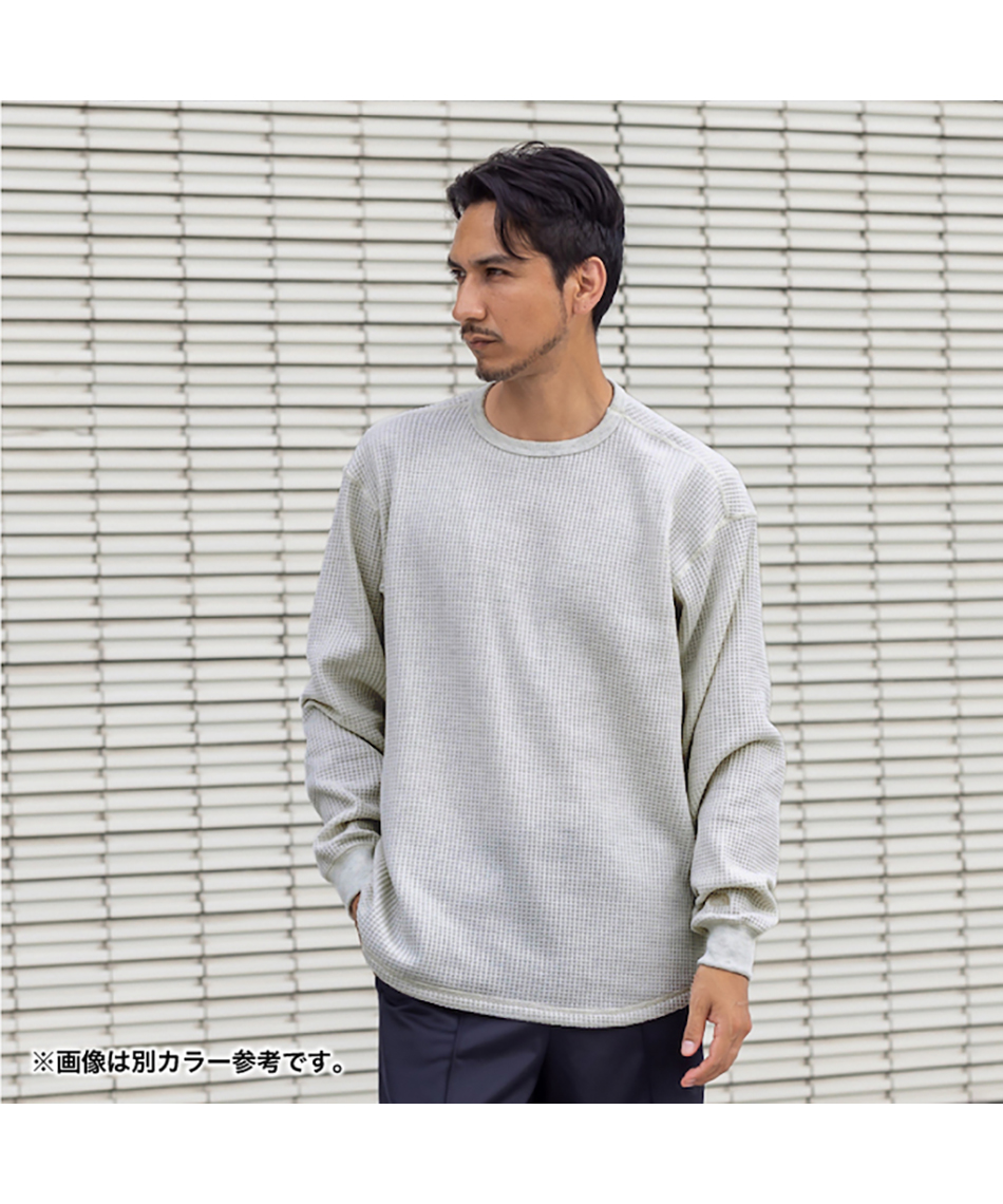 Tシャツ 長袖 ロングスリーブウォームワッフルクルー NT62436 Z 【国内