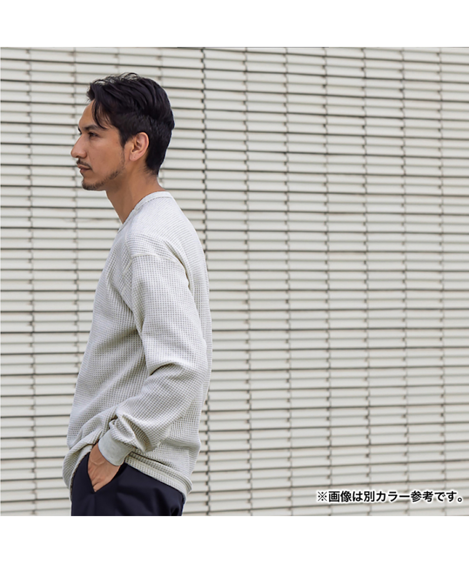 Tシャツ 長袖 ロングスリーブウォームワッフルクルー NT62436 Z 【国内