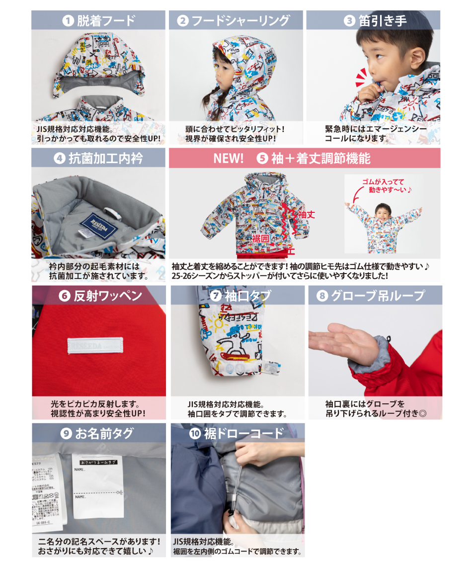 スキーウェア 上下セット トドラースーツ RES57005 【24-25 2025モデル