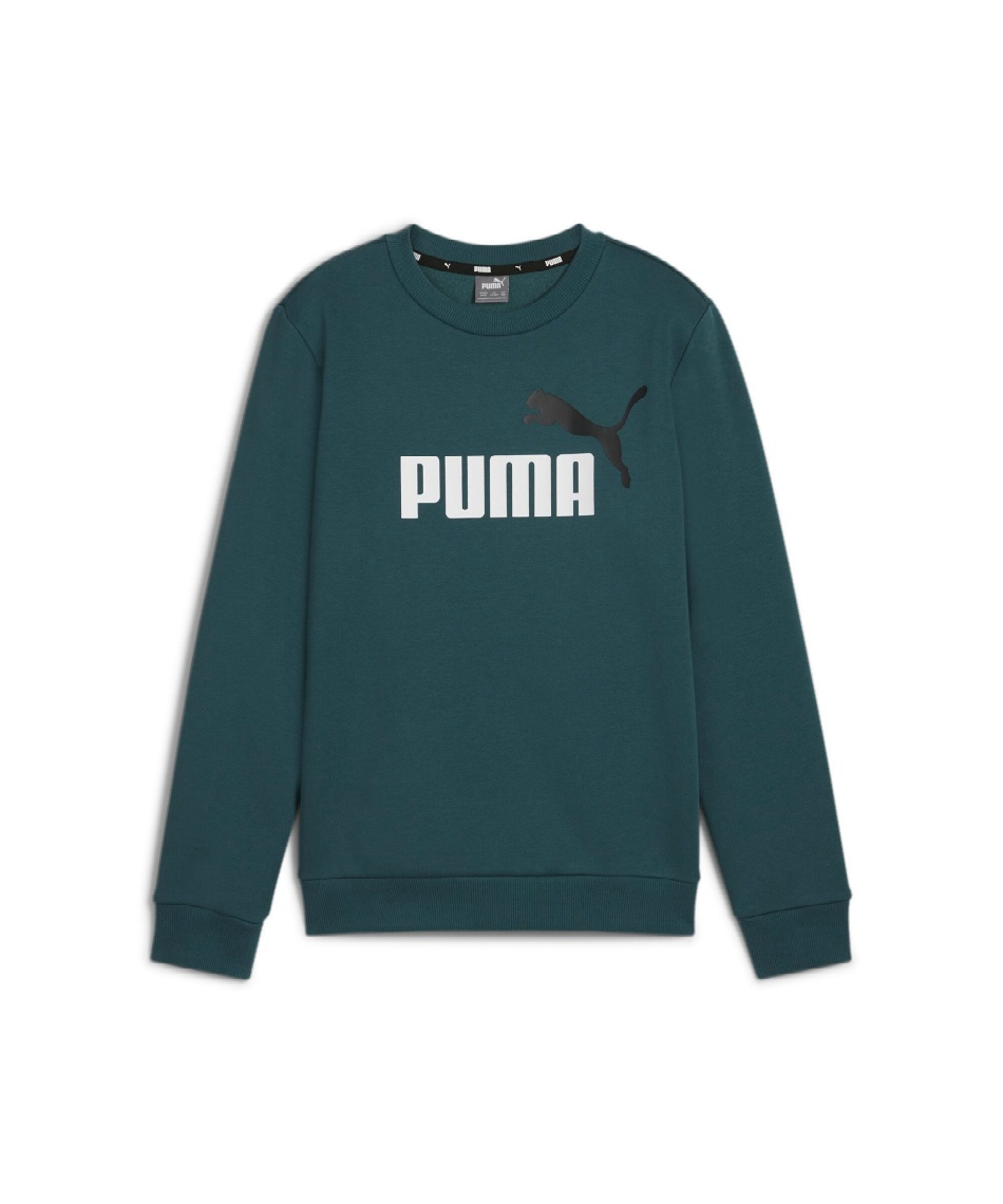 【即完sサイズ❗️】裏起毛❗️美品！STONE 　スウェットトレーナー プーマ(PUMA) スウェットトレーナー ESS+ 裏起毛 ビッグロゴ クルー
