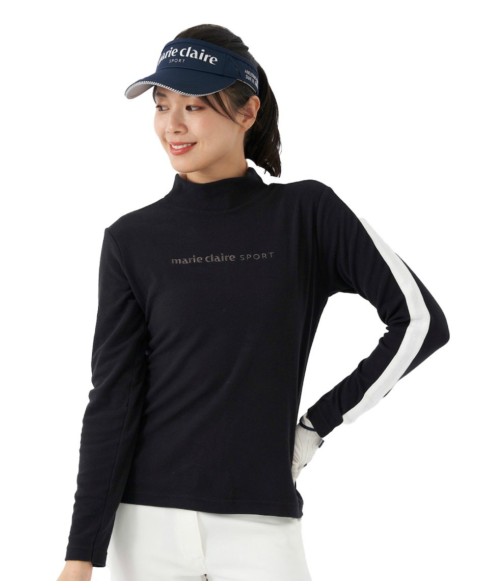 ゴルフウェア 長袖シャツ 蓄熱ロゴモックネック長袖シャツ 733531