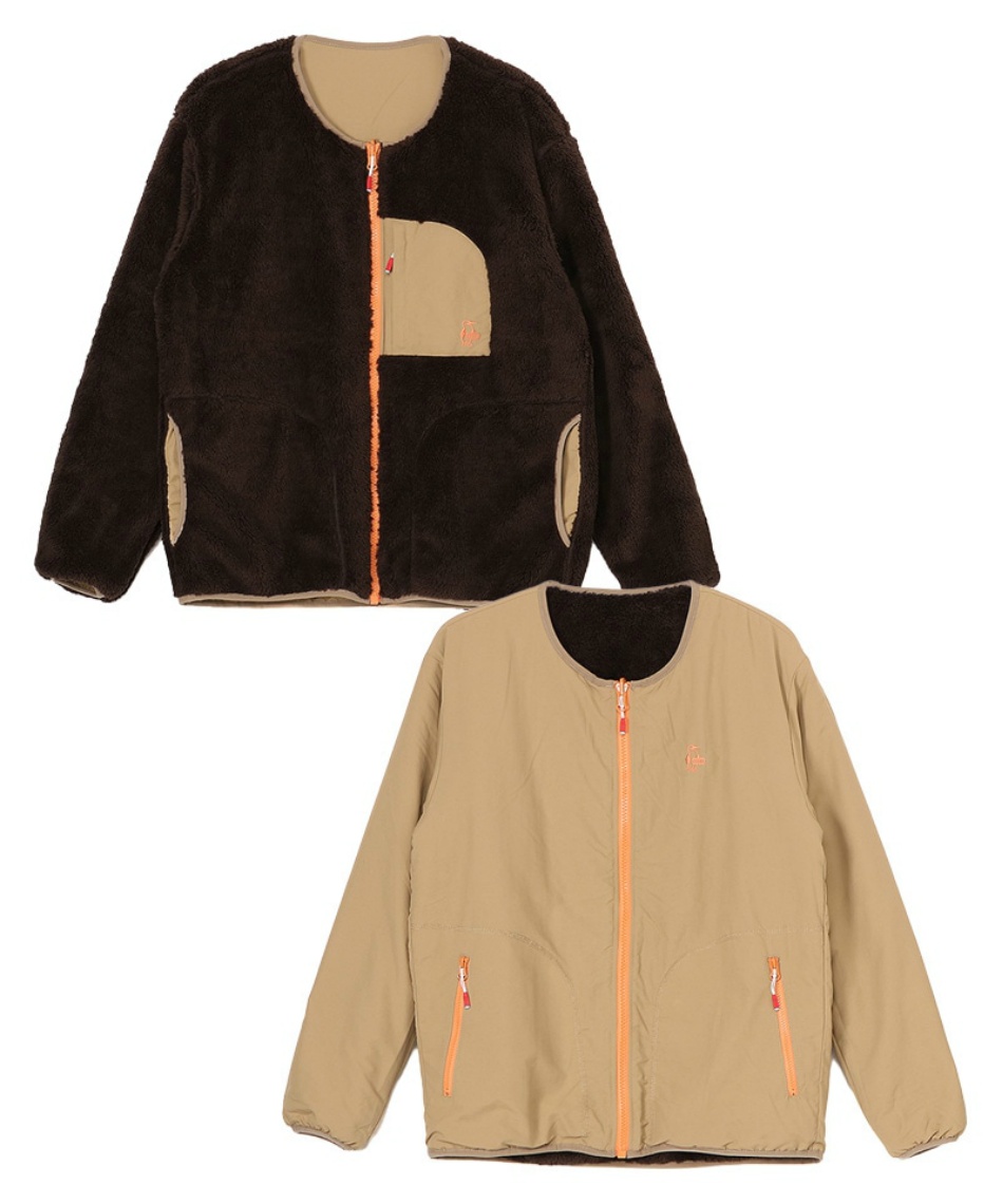 l|Cg134pt 19% OFF^SALE yz`X(CHUMS) y10/3`10/20N[|Ώہz t[X WPbg Gt[Xo[Vuu] Elmo Fleece Reversible Blouson CH04-1421 Y BR^Beige L